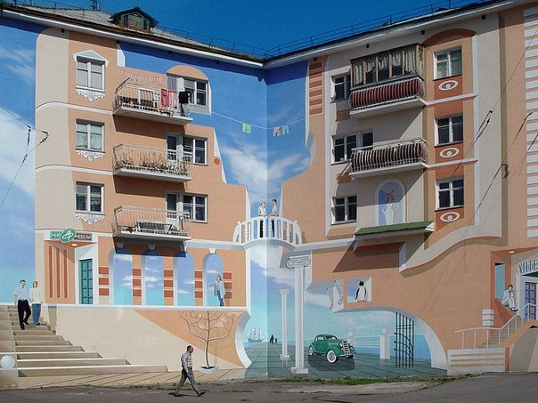 Арт-дизайн на доме.