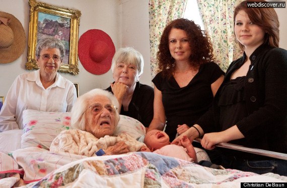 Шесть поколений 111 лет — 88 лет — 70 лет — 39 лет — 16 лет — 7 не