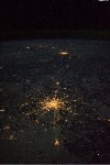 Москва и Санкт-Петербург из космоса.