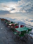 Вид с террасы Säntis горнолыжного курорта Appenzellerland, Швейцари